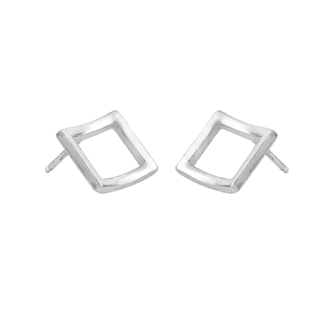 Mashha 925 Silver Minimalist Square Studs Mashha