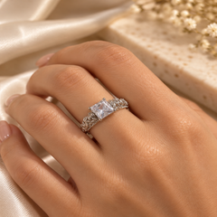 Mashha 925 Silver Royal Elegance Adjustable Ring