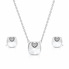 Mashha 925 Silver Rhodium Plated Amara Glow Set Mashha