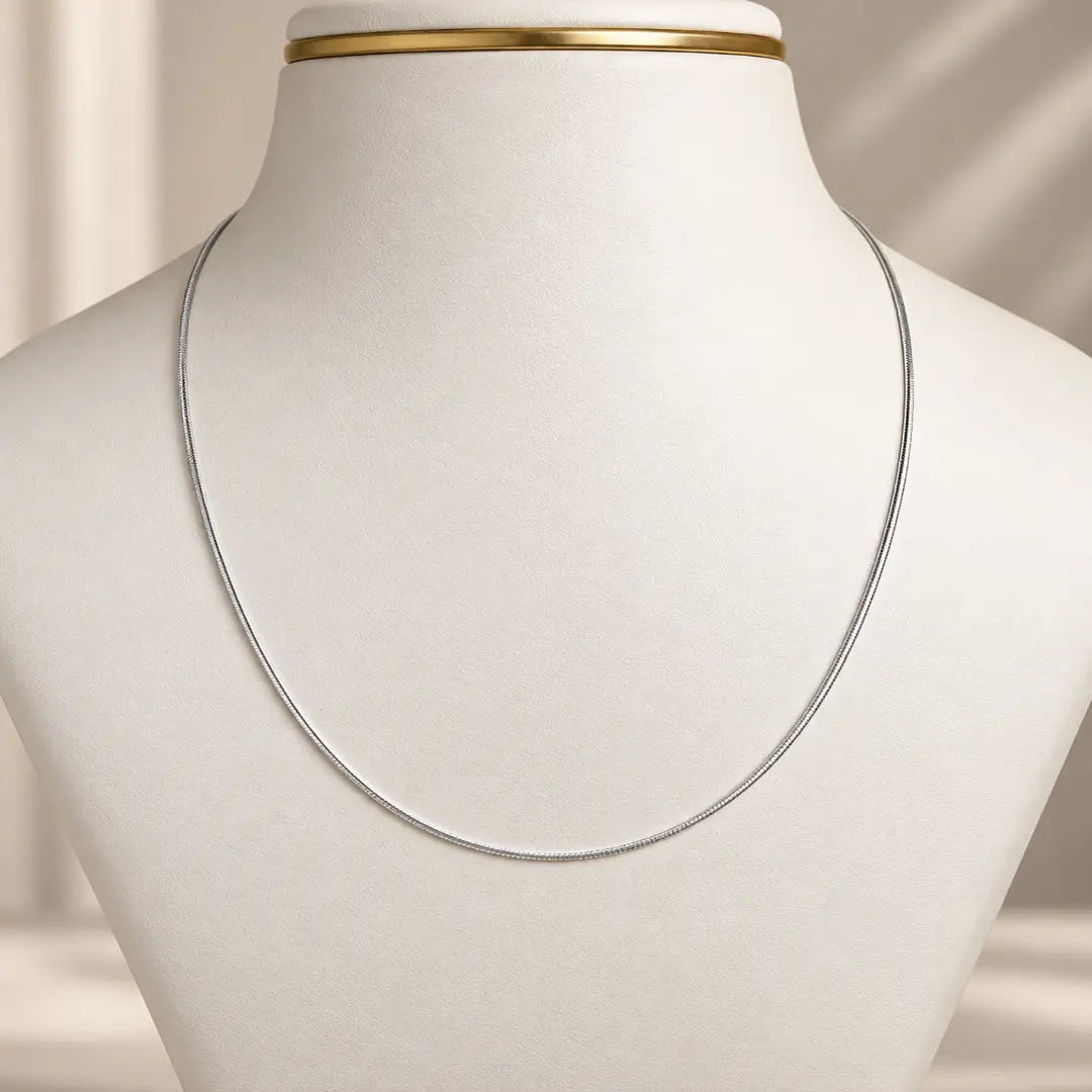 Mashha 925 Silver Rhodium Plated Milano Chain Mashha