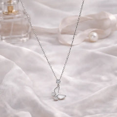 Mashha 925 Silver Rhodium Plated Silver Butterfly Pendant Mashha