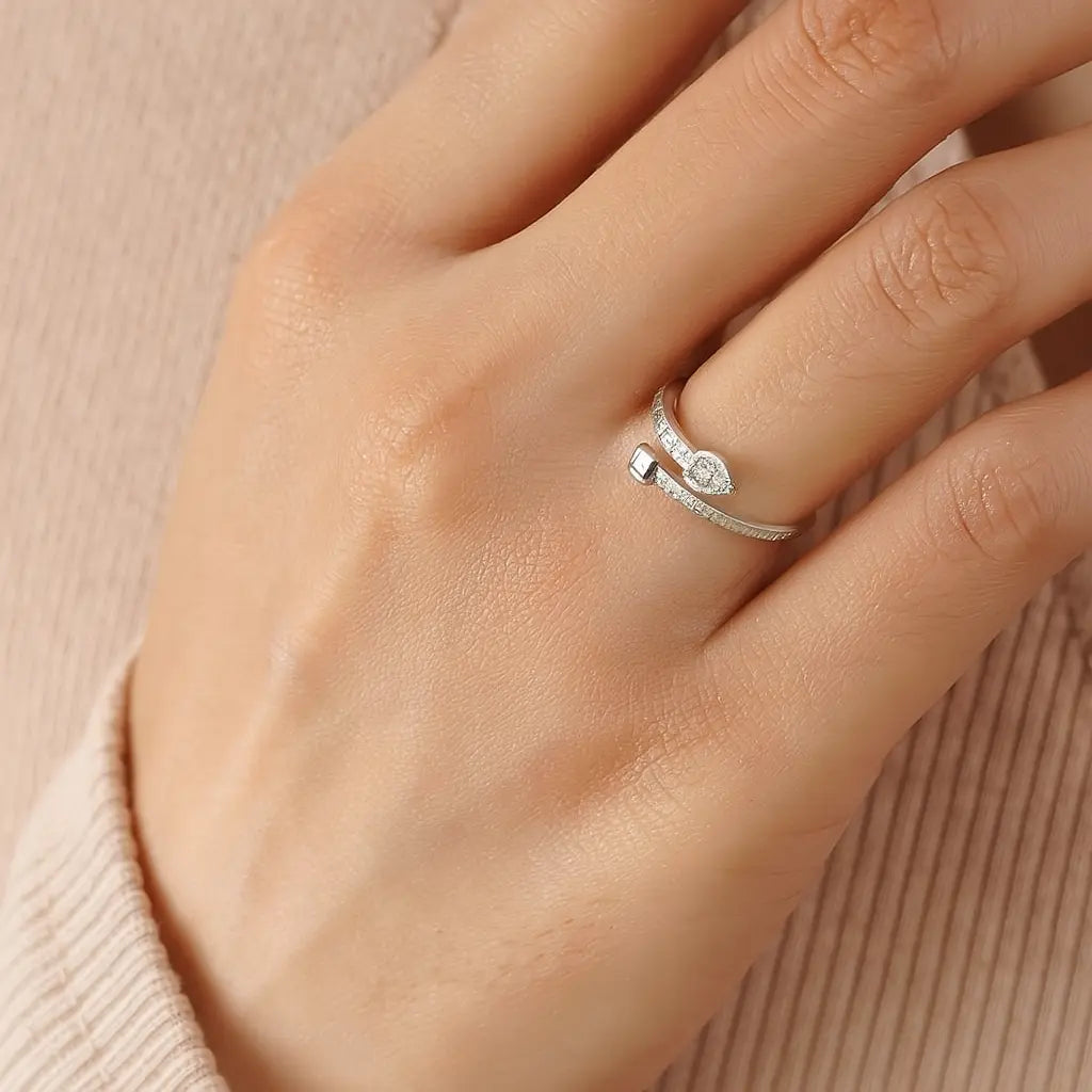 Mashha 925 Silver Arrow Wrap Ring Mashha