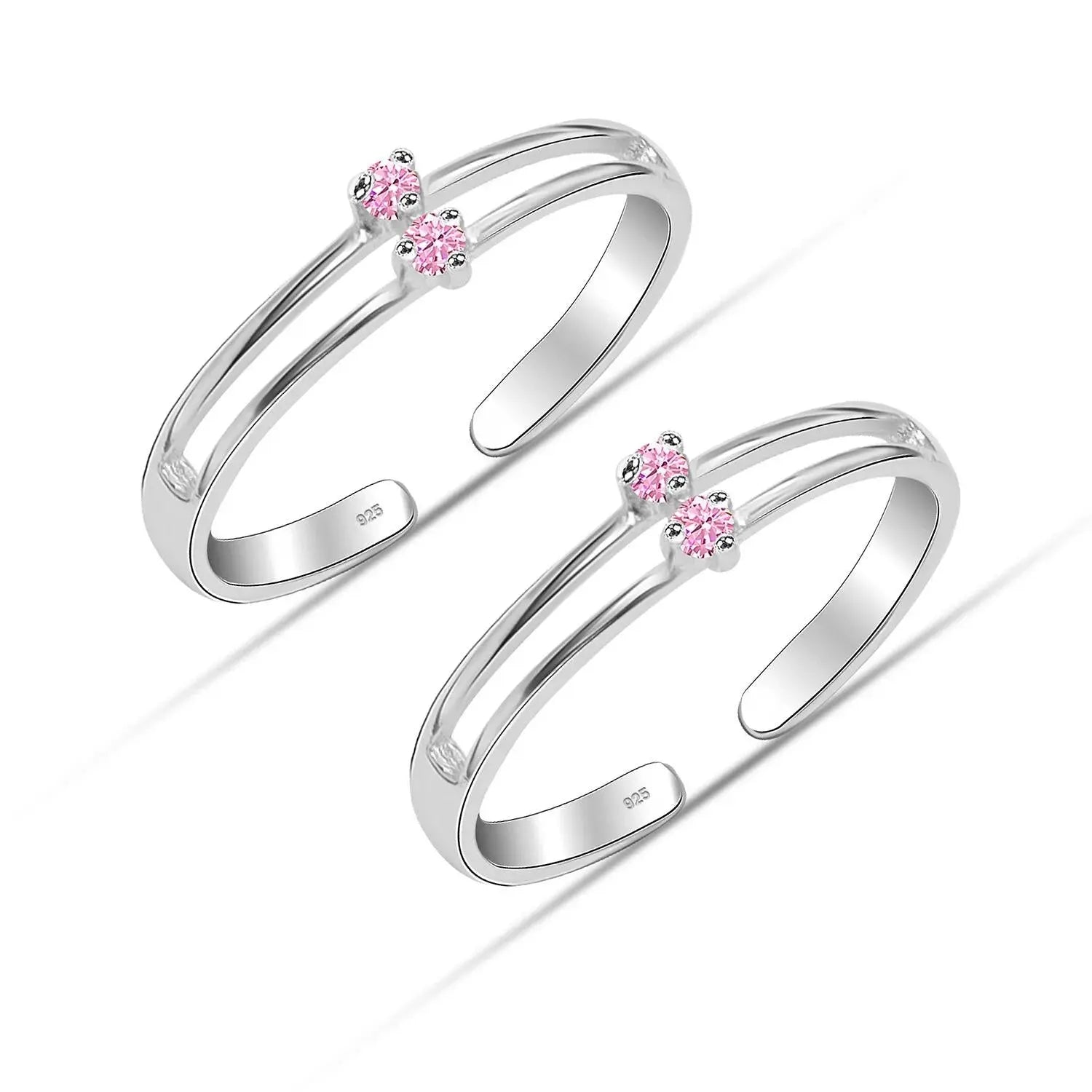 Mashha 925 Silver Blush Bloom Toe Ring Mashha