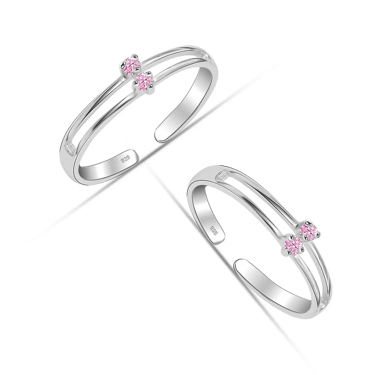 Mashha 925 Silver Blush Bloom Toe Ring Mashha