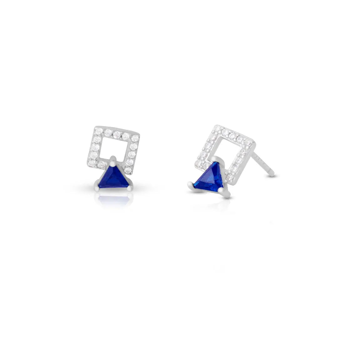 Mashha 925 Silver Bombae Sapphire Earrings Mashha