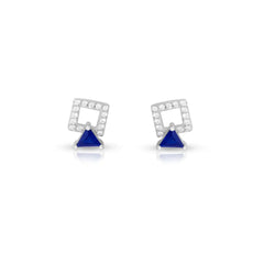 Mashha 925 Silver Bombae Sapphire Earrings Mashha