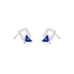 Mashha 925 Silver Bombae Sapphire Earrings Mashha