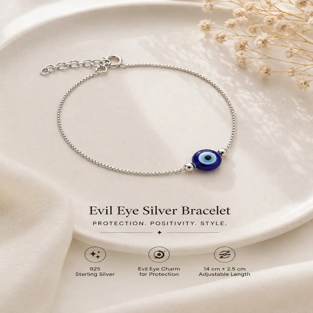 Mashha 925 Silver Evil Eye Protection Bracelet Mashha