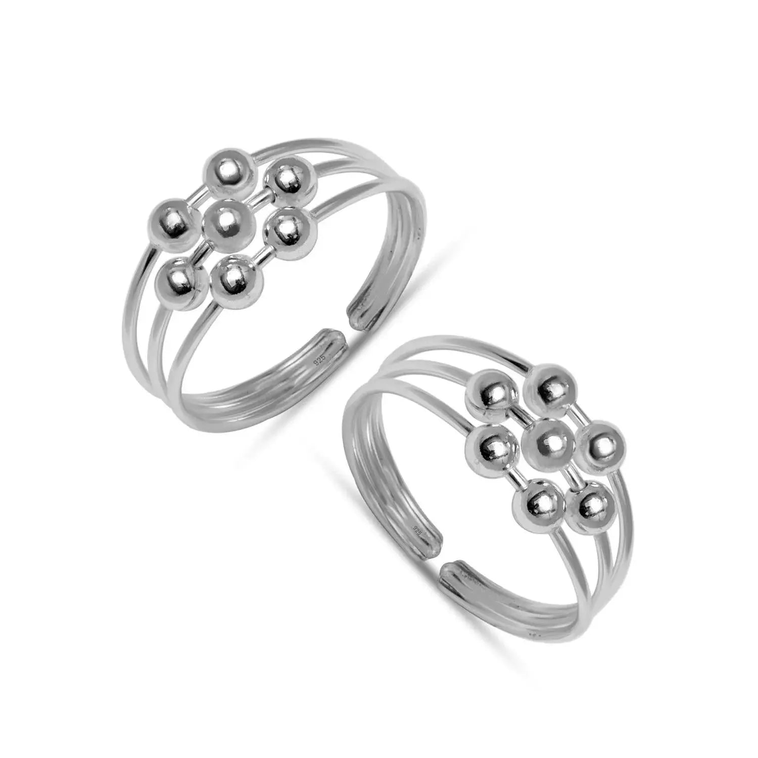 Mashha 925 Silver Multi ball Toe Ring Mashha