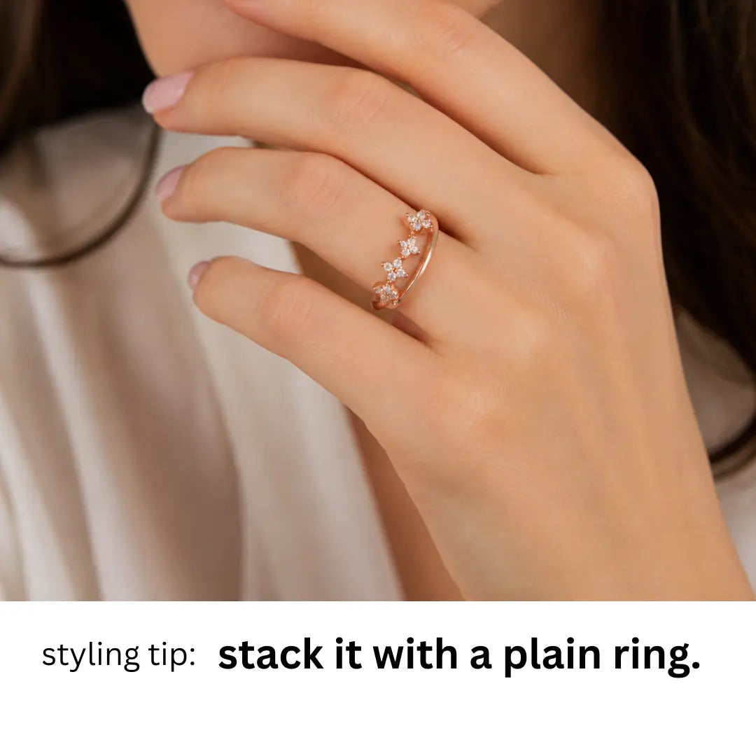 Mashha 925 Silver Nakhrali Spark Ring Mashha