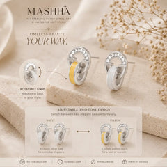 Mashha 925 Silver Office 9 to 5 Earrings Mashha