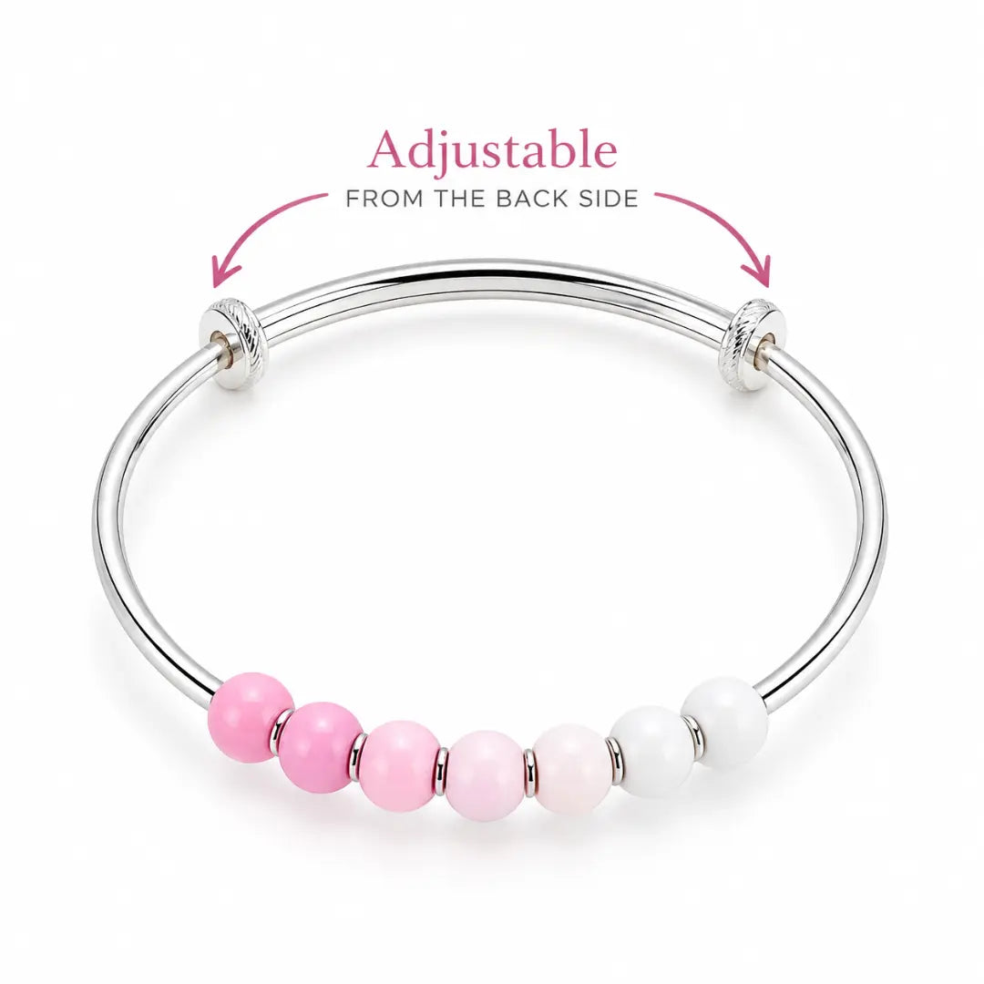 Mashha 925 Silver Pink Whisper Baby Bangles Mashha