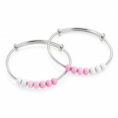 Mashha 925 Silver Pink Whisper Baby Bangles Mashha