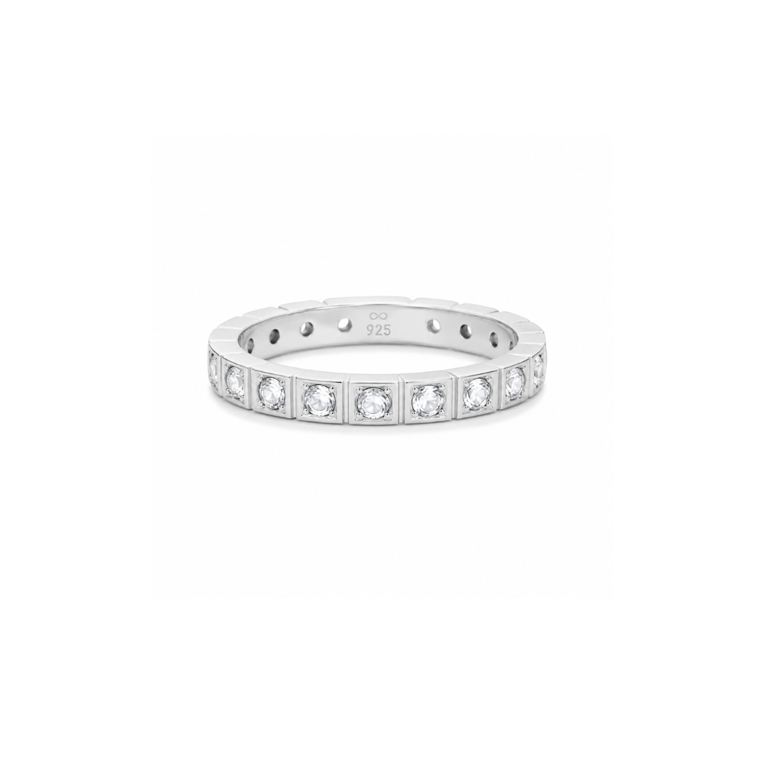 Mashha 925 Silver Classic Eternity Ring Mashha