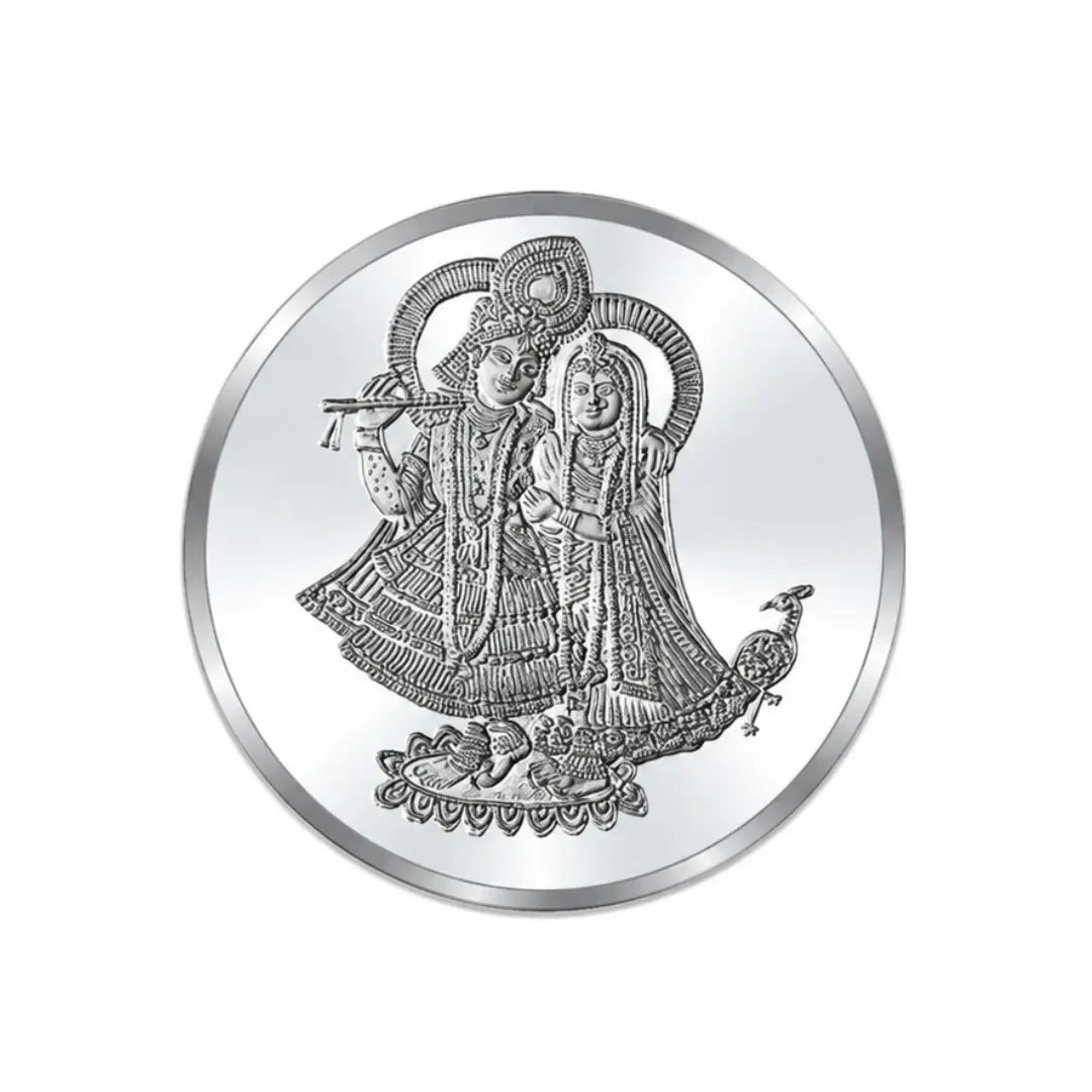 Mashha 10g 999 Fine Silver Coin – Radha Krishna Divine Love Edition Mashha