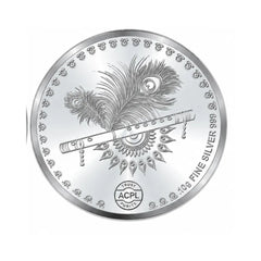 Mashha 10g 999 Fine Silver Coin – Radha Krishna Divine Love Edition Mashha