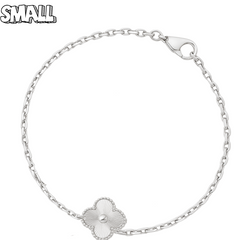 Sterling Silver Clover Satin Bracelet