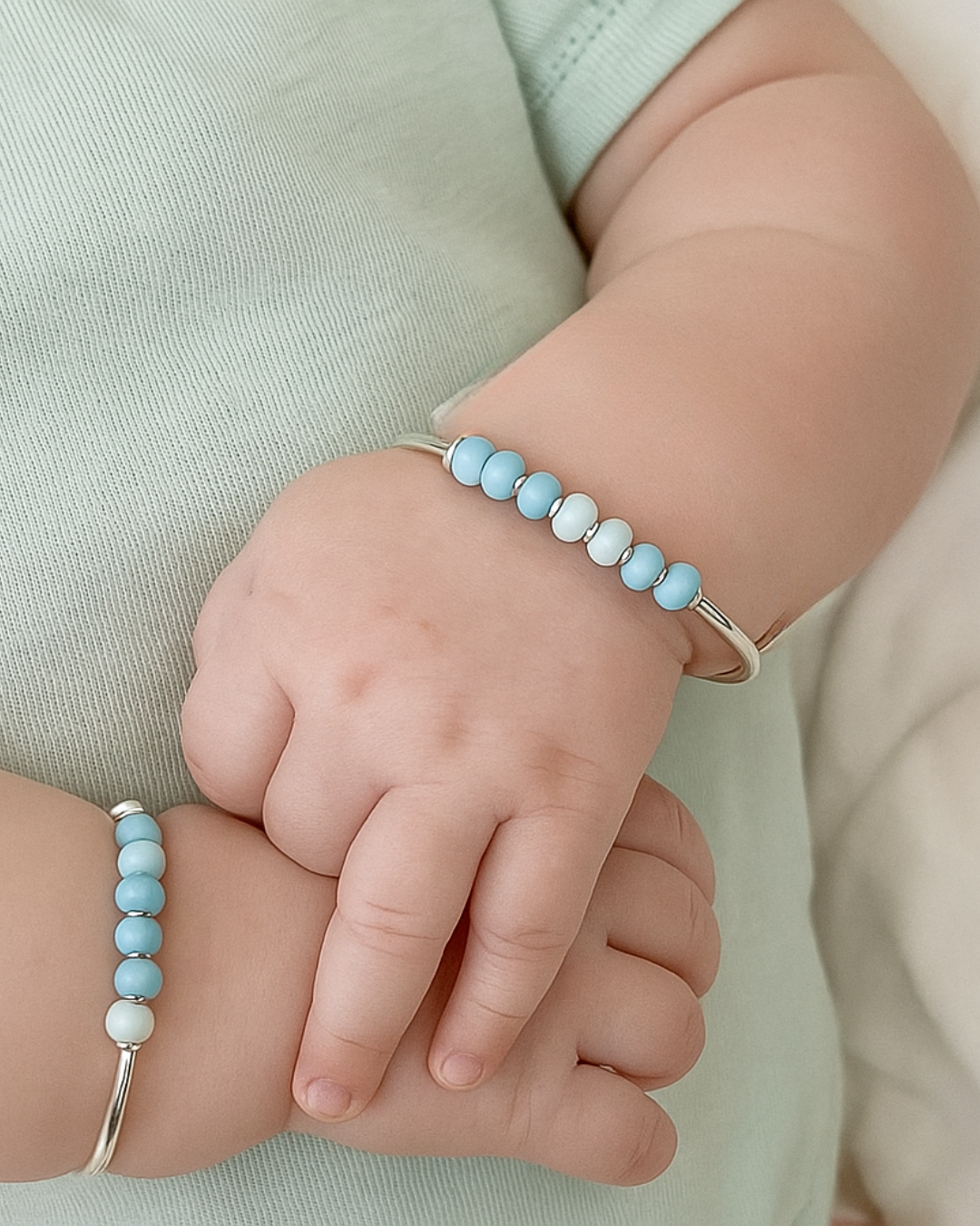 Mashha 925 Silver Baby Blue Bangles Mashha