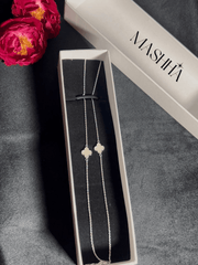 Mashha 925 Silver Clover Anklet