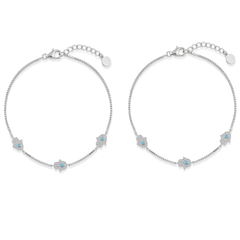 Mashha Evil Eye Guardian Anklet (silver)