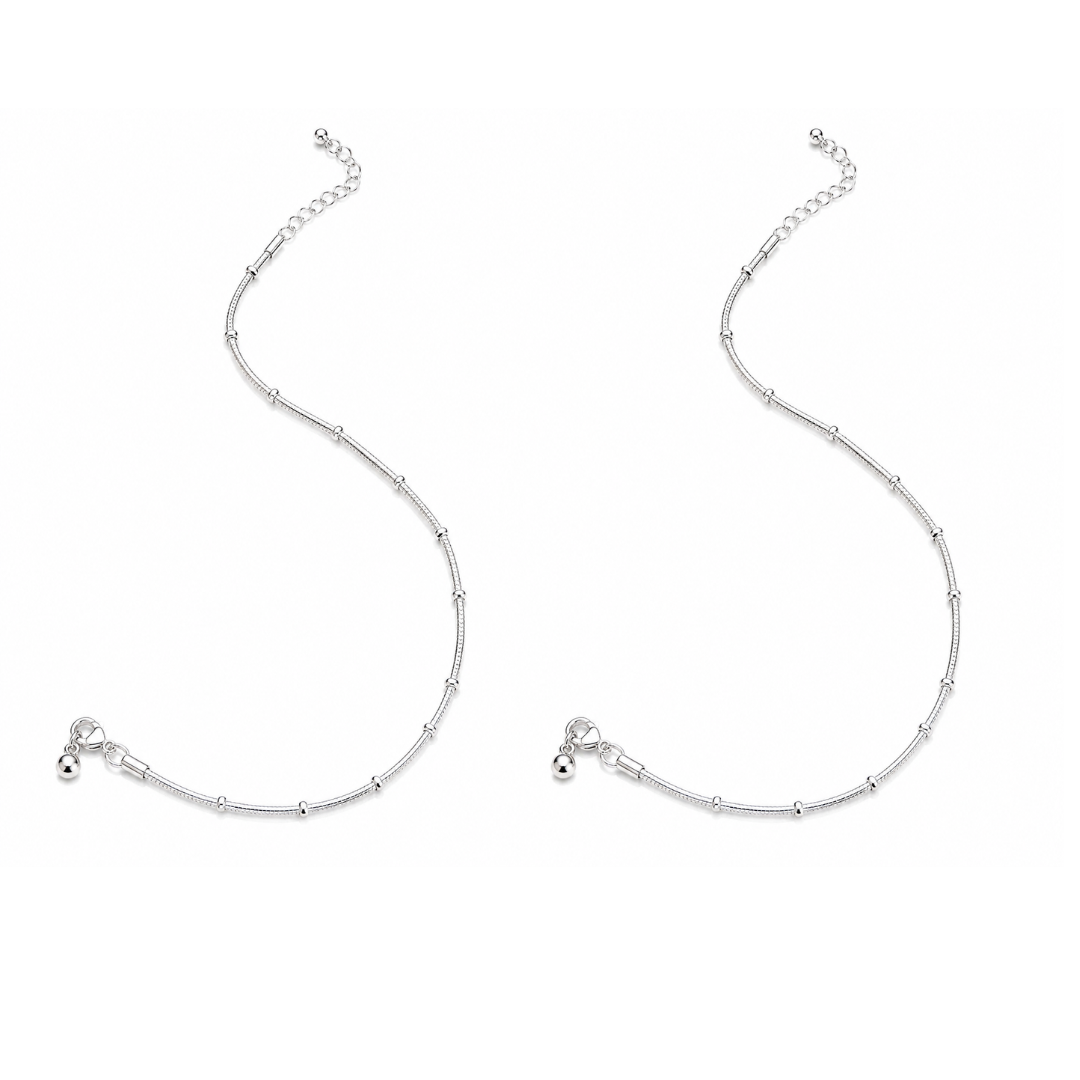 Mashha 925 Silver Luna Link Anklet Mashha