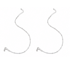 Mashha 925 Silver Luna Link Anklet Mashha