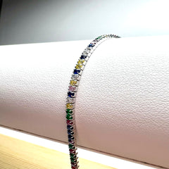 Rainbow Elegance Tennis Bracelet