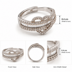 Mashha 925 Silver Celestial Knot Adjustable Ring