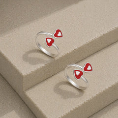 Mashha 925 Silver double Heart Toe Rings Mashha