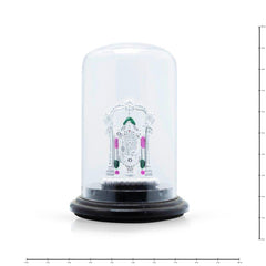 Mashha Pure Silver Tirupati Balaji Idol in Glass Dome