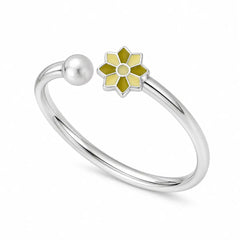 Mashha 925 Silver Blooming Flower Baby Kada (pair) Mashha