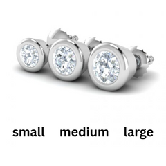 Silver Men’s Bezel Stud