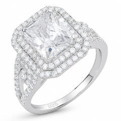 Mashha 925 Silver Rhodium Plated Regal Radiance Ring